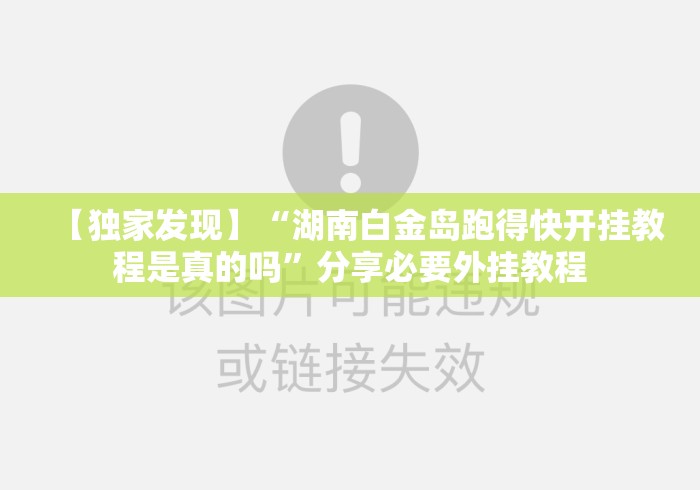 【独家发现】“湖南白金岛跑得快开挂教程是真的吗”分享必要外挂教程